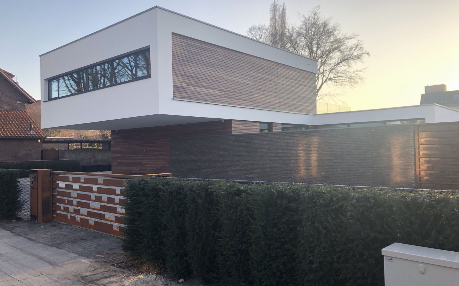 Moderne villa Venray (NL) Gevelbekleding Padoek