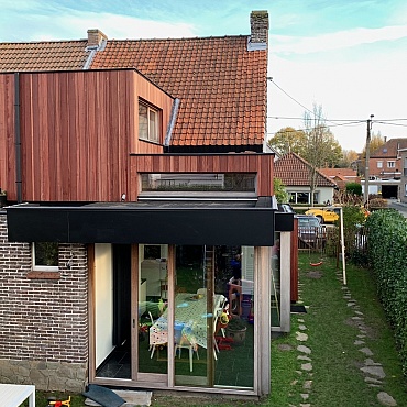 Achterbouw open wisselend Gent (BE) Gevelbekleding Padoek 1