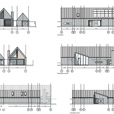 Grange moderne Gemert (NL) Revêtement de mur en bois Padoek 4